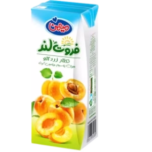 آبمیوه " نکتار زردآلو " فروت لند - ( پاکتی ) حاوی پوره زرد آلو ( 200 سی سی )