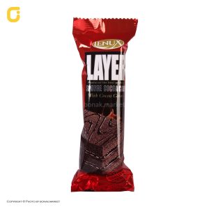 کیک لایه ای کرمدار شکلاتی لنوکس حاج عبدالله وزن 60 گرمی