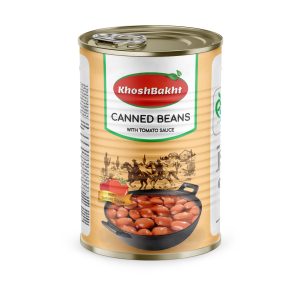 کنسرو لوبیا چیتی با سس گوجه خوشبخت 380 گرم