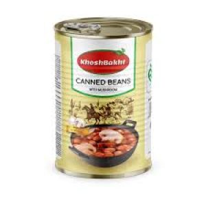 کنسرو لوبیا چیتی با قارچ خوشبخت 380 گرم