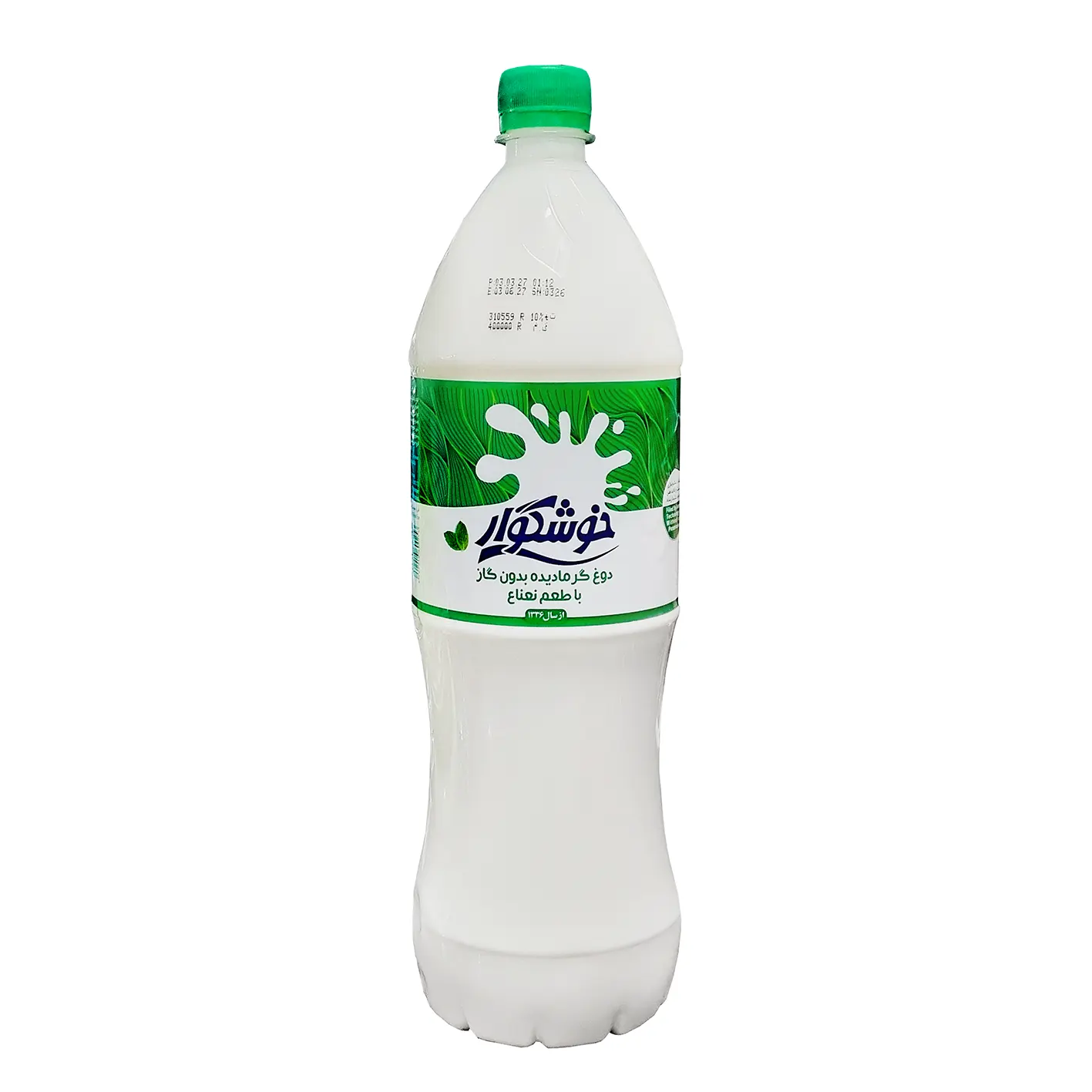 دوغ بدون گاز گرمادیده " با طعم نعناع " خوشگوار - ( 1.5 لیتری )
