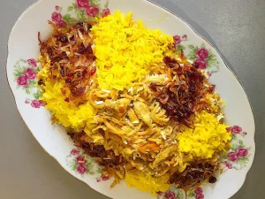 به پلو با مرغ