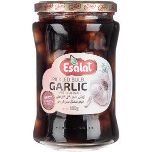 ترشی سیر حبه کاراملی شیشه اصالت