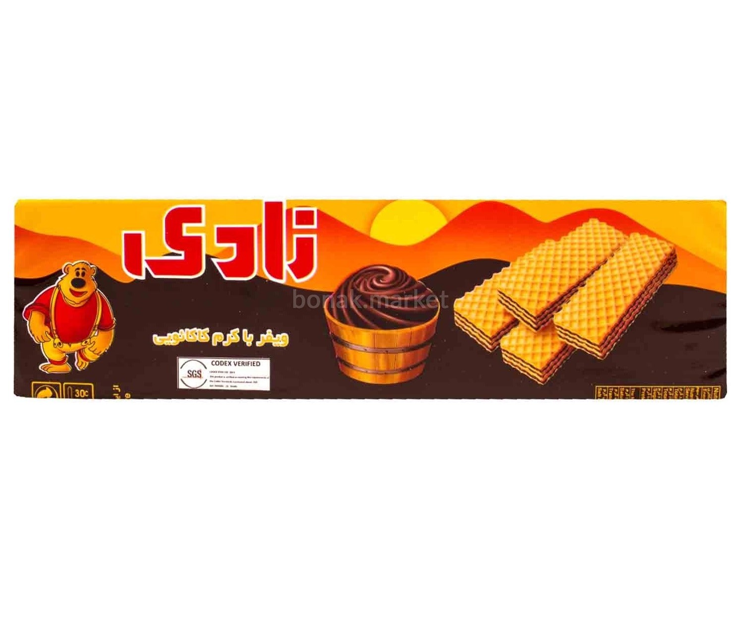 ویفر مانژ کاکائویی نادی وزن 75 گرمی