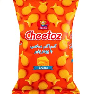 کراکر ماهی با طعم پنیر چی توز وزن 100 گرمی