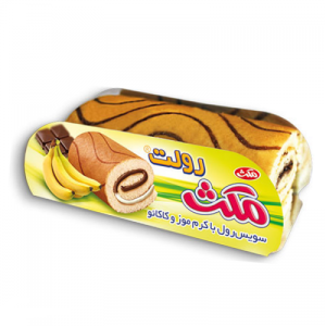 کیک با کرم موز و کاکائو مکث - 100 گرم