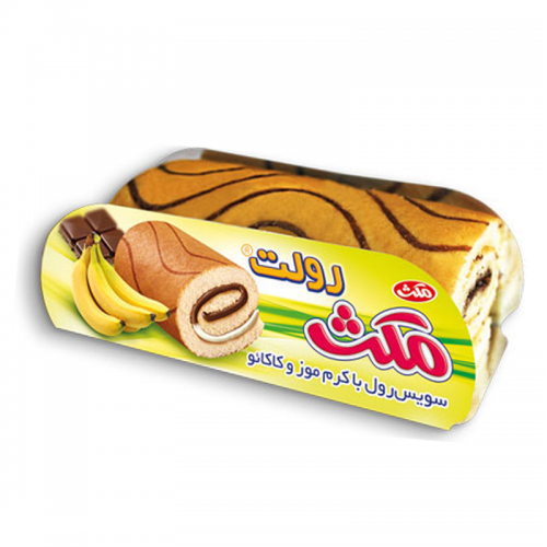 کیک با کرم موز و کاکائو مکث - 100 گرم